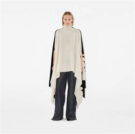 burberry ekd cape|EKD Cashmere Cape in Black/chalk .